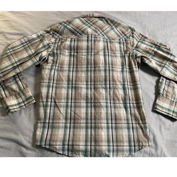 Wrangler Western Plaid Button Down SZ L - Picture 5 of 7